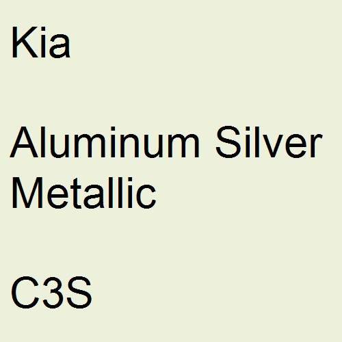 Kia, Aluminum Silver Metallic, C3S.